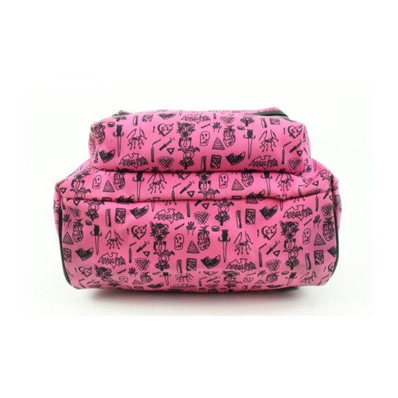 Saint Laurent Hot Pink Doodle Print City Backpack 54ys23s main image 11